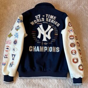 G-lll Sports NY Yankees 27-Time World Series Champions Varsity Jacket Coat Boys